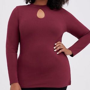 Torrid Wine Foxy Long Sleeve Tee -like new